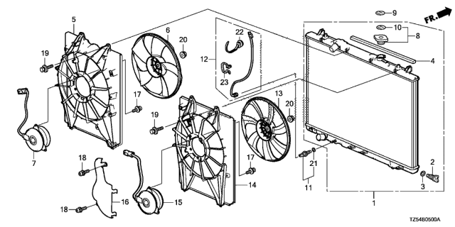 2017 Acura MDX  Motor, Cooling Fan Diagram for 386165J6A01