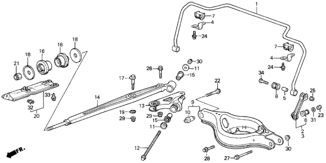 1986 Acura Legend  Bolt, Self-Lock (12X87) Diagram for 90020SD4000