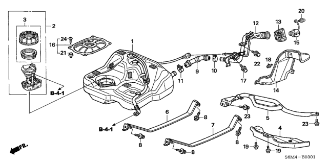 2005 Acura RSX  Gasket, Fuel Filler Diagram for 17662SDAA01