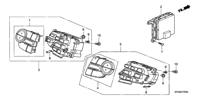 2010 Acura RDX Clip, Snap Fitting Diagram for 90666STKA01