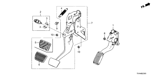 2022 Acura MDX  COVER, PEDAL Diagram for 46545TGVL81