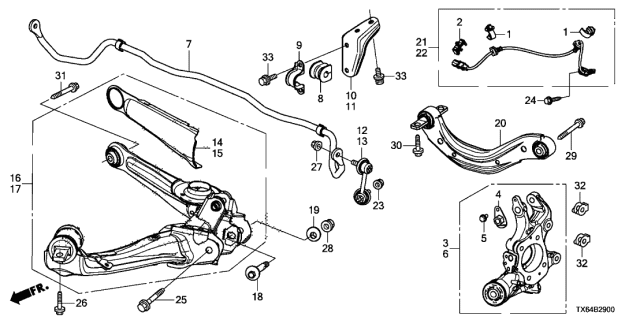 2013 Acura ILX  Bolt, Flange (6X12) Diagram for 52213SNAA00