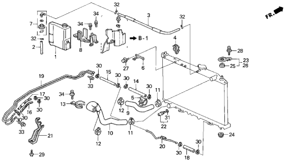 1993 Acura Vigor  Clip, Tube (C11) Diagram for 9500270000