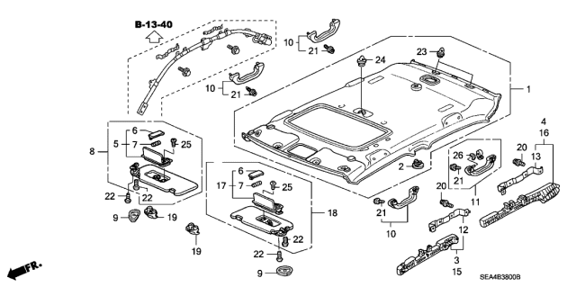 2004 Acura TSX  Screw, Et (5X24) Diagram for 90136SDA003