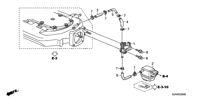 2008 Acura RL  Tube C, Purge Diagram for 36168RDVJ00