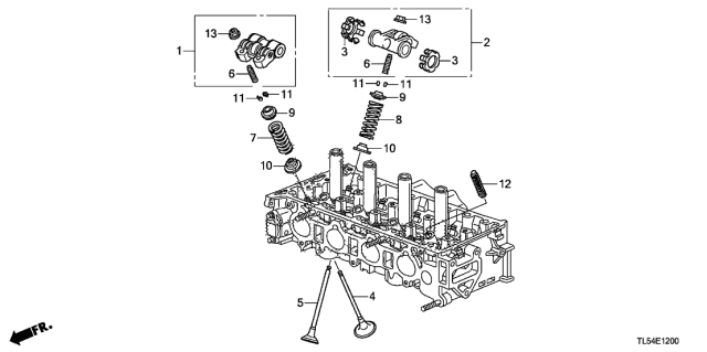 2011 Acura TSX Retainer, Valve Spring Diagram for 14765R40A00