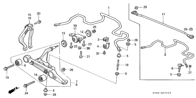 1995 Acura Integra  Nut, Self-Lock (14MM) Diagram for 90213SR3013