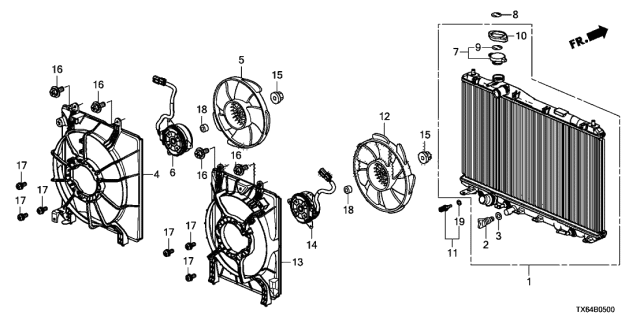 2013 Acura ILX  Cover, Radiator Cap Diagram for 19047RB0004