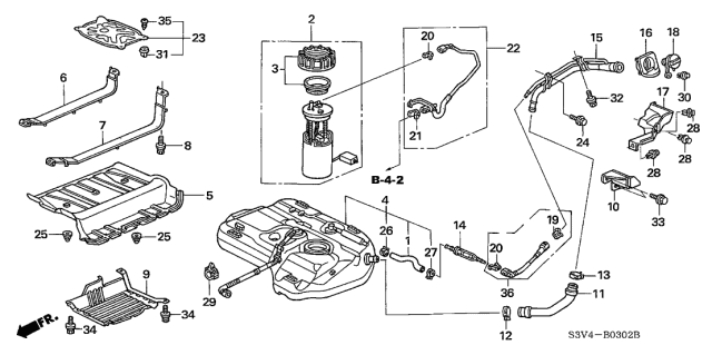 2006 Acura MDX  Tube, Fuel Feed Diagram for 17707S9VA01