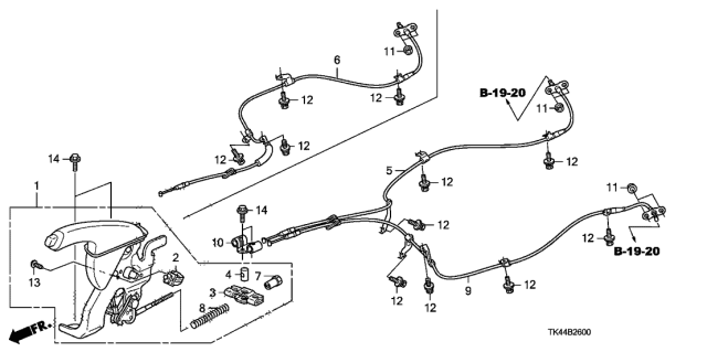 2025 Acura ADX Switch, Hand Brake Diagram for 47342SNAJ81