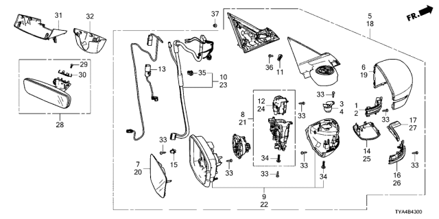 2022 Acura MDX  SCREW, MOUNT Diagram for 76404THRA41