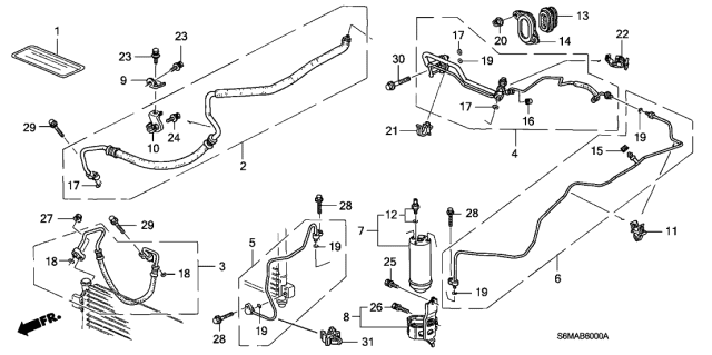 2006 Acura RSX  Clip (8MM) Diagram for 91548SR3003