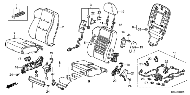 2011 Acura RDX  Cover, Passenger Side Reclining Lap (Outer) (Gray) Diagram for 81234TA0A71ZD