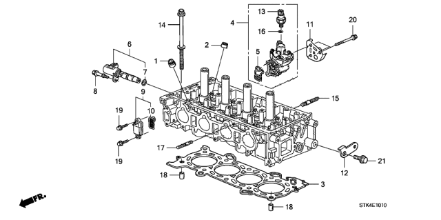 2012 Acura RDX Base, Exhaust Manifold Water Inlethose Cover Diagram for 19565RWCA00