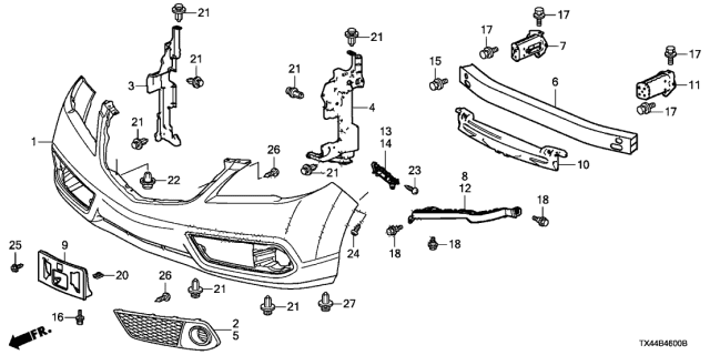 2013 Acura RDX Bolt-Washer (8X25) Diagram for 90101TX4000