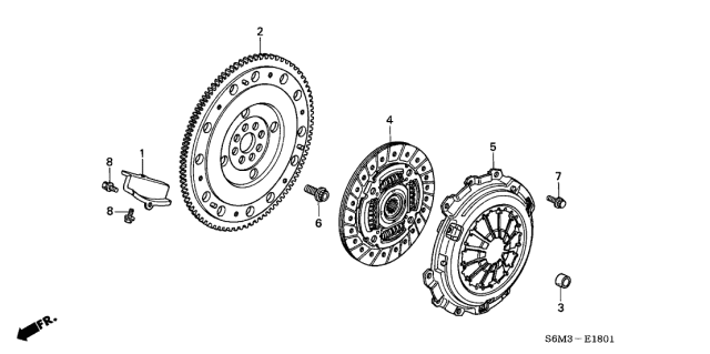 2004 Acura RSX Disk, Pressure Diagram for 22300PRB003