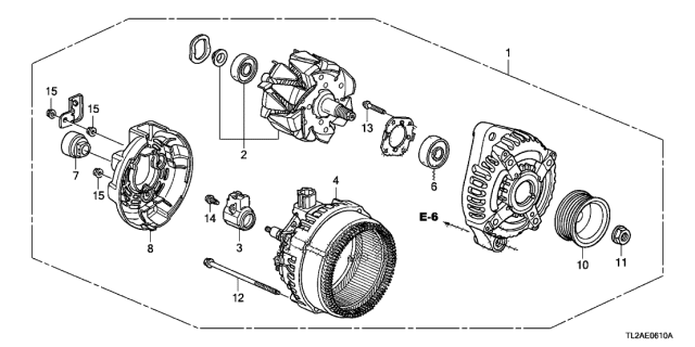 2013 Acura TSX  Cover, Rear End Diagram for 31135R40A01
