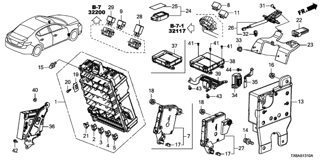 2021 Acura ILX  Clip, Snap Fitting (Yellow) Diagram for 90666TL0G01