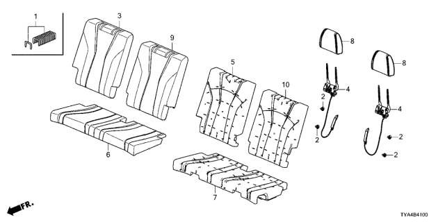 2022 Acura MDX MECHANISM *NH900L* Diagram for 82122TZ5A01ZG