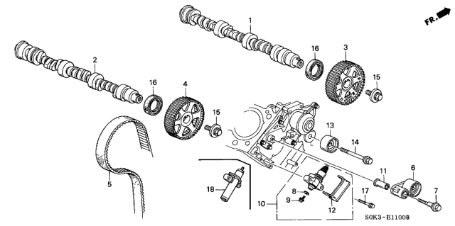 1999 Acura TL  Bolt-Washer (12X35) Diagram for 90031P8AA01