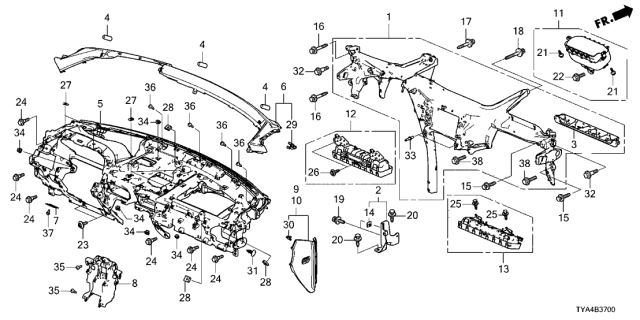 2022 Acura MDX  BOLT FLANGE (8X28) Diagram for 90134TJBA00