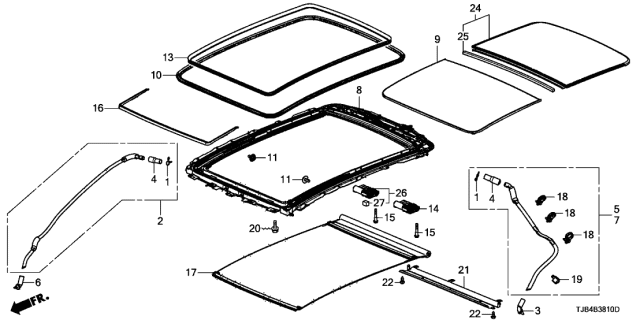 2021 Acura RDX  SCREW, MOUNTING BRACKET Diagram for 70662TJBA01