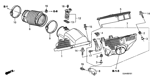 2009 Acura RL  Bracket A, Starter Cable Diagram for 32415SJAA00