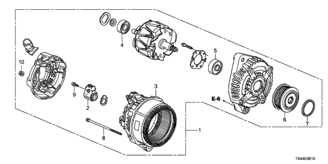 2016 Acura RDX  Cap, Decoupler Diagram for 31142RV0A01