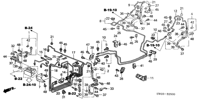 2004 Acura NSX  Grommet A, Brake Pipe Diagram for 46380SH3000