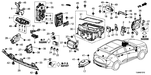 2020 Acura RDX  Lens Complete Diagram for 78259TJBA01