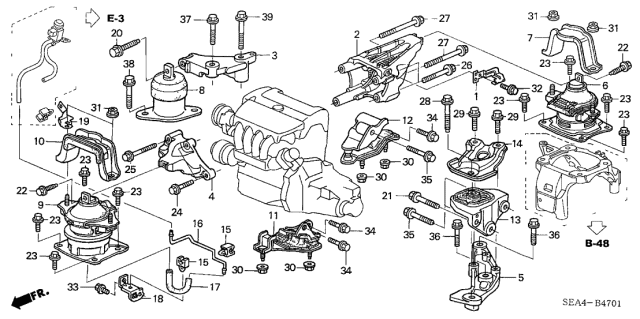 2007 Acura TSX  Bolt, Flange (10X16) Diagram for 90178SDAA00