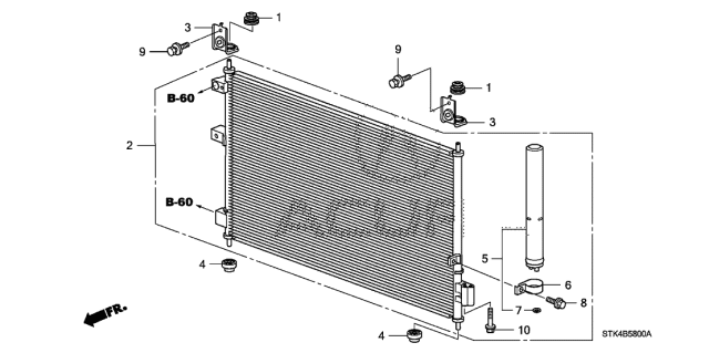2010 Acura RDX  Bolt, Flange (6X55) Diagram for 957010605504