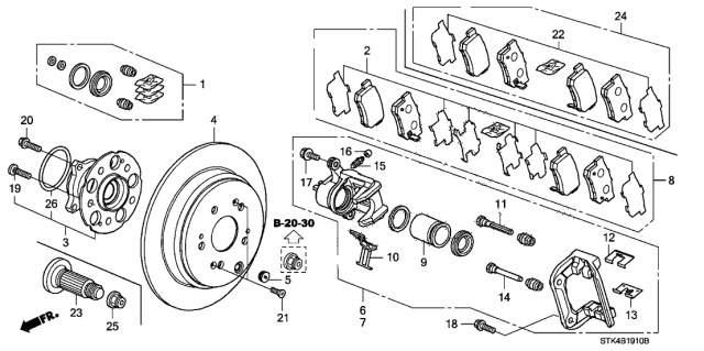 2010 Acura RDX  O-Ring (75X1.9) Diagram for 91352SFE008