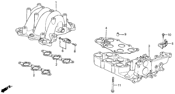 1987 Acura Legend  Gasket, Manifold Chamber Diagram for 17121PH7660