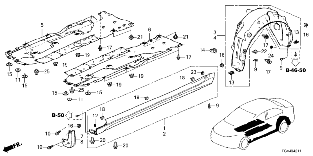 2021 Acura TLX NUT, SPRING (5MM) Diagram for 90331T4R003