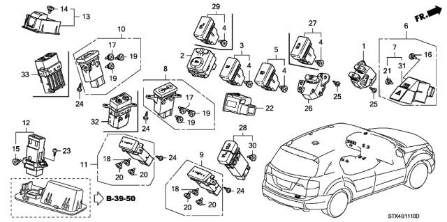 2007 Acura MDX  Bulb (14V 60Ma) Diagram for 35850SED003