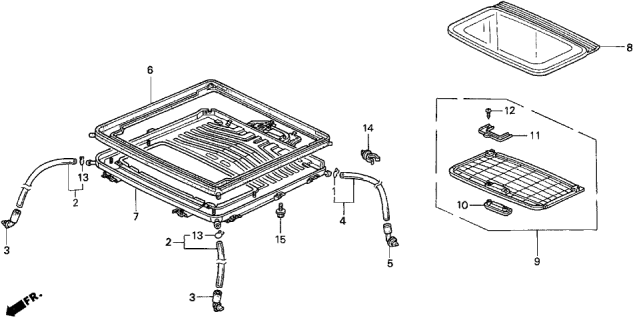 1997 Acura TL Sunshade Assembly (Coast Sand) Diagram for 83210SW5J00ZC