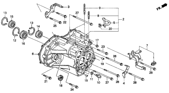 1997 Acura CL  Case, Transmission Diagram for 21210P0Y306