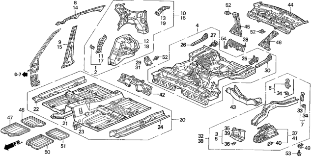 1997 Acura TL  Bolt-Washer (10X20) Diagram for 934011002008