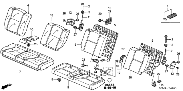 2003 Acura RSX Clip Diagram for 90651SW5003
