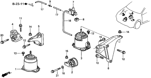 1997 Acura CL  Bolt, Flange (12X56) Diagram for 90170SS8A00