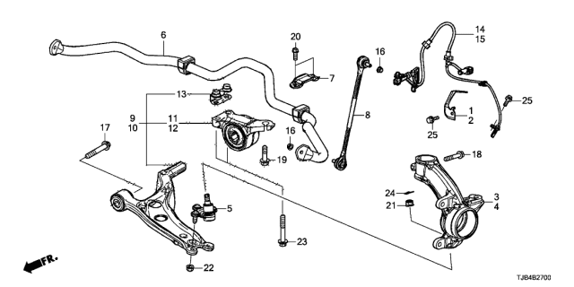 2021 Acura RDX  Arm, Left Front (Lower) Diagram for 51360TJBA05