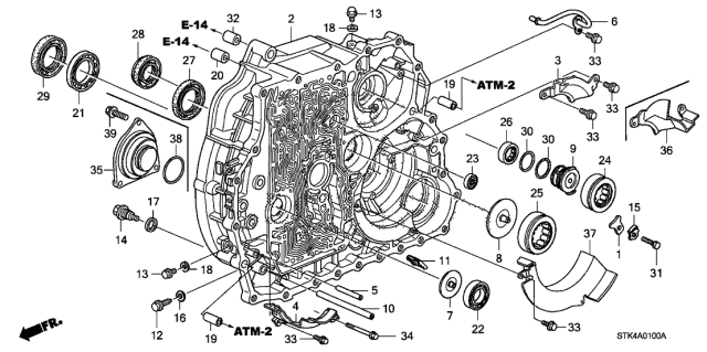 2011 Acura RDX  Collar, Oil Guide Diagram for 23237RDK010
