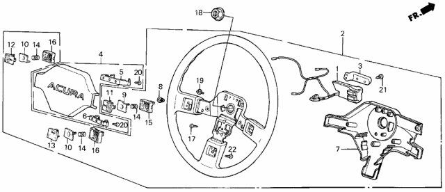 1986 Acura Integra  Cover, Frame (Black) (Nippon Purasuto) Diagram for 53133SD2A12ZA