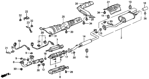1997 Acura CL Gasket, Exhaust Pipe (Ishino) Diagram for 18212SA7003