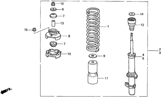 1999 Acura CL  Cover, Front Sleeve Dust (Showa) Diagram for 51687SV1A02