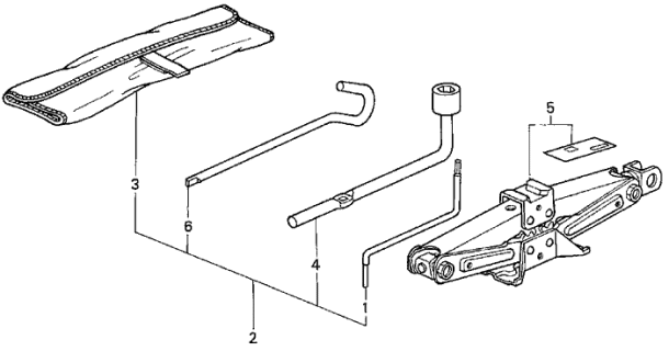 1997 Acura CL  Tool Set (Sunroof) Diagram for 89000S01A10