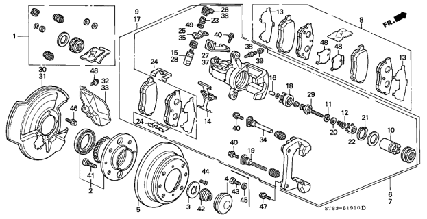 1997 Acura Integra  Bolt, Flange (10X25) Diagram for 90103SN7003