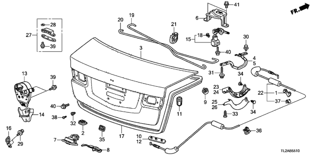 2013 Acura TSX  Clip, Trim (7Mm) (Star Black) Diagram for 90665SB2003ZY