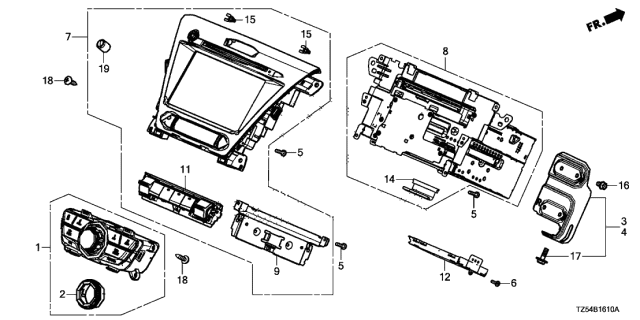 2015 Acura MDX  Cover, Air Conditioner Diagram for 39543TZ5A11
